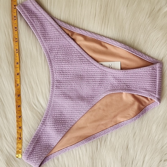 J. CREW Textured Curved-Waist Cheeky Bikini Bottom Women's Large NWT - Picture 5 of 11